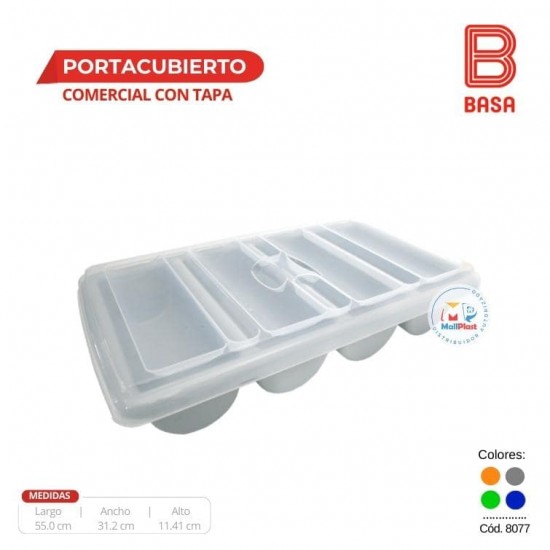 8077 PORTACUBIERTO COMERCIAL CON TAPA BASA