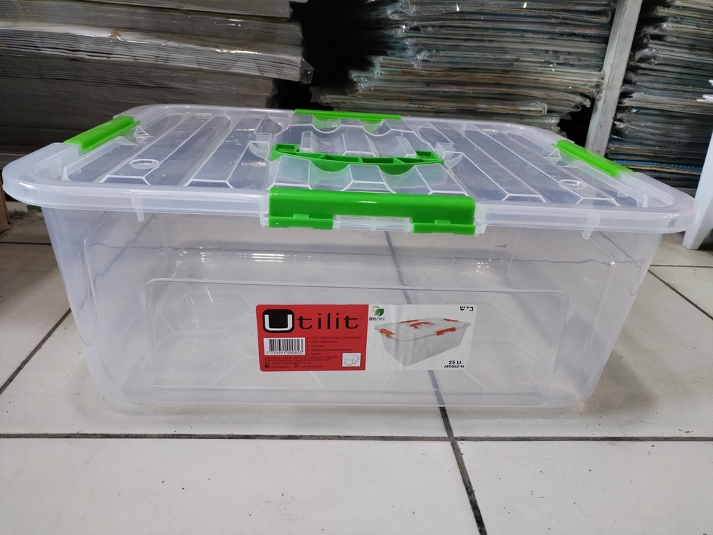 CAJA 46 (25 LT ) CON BROCHE Y TAPA SURTIDA UTILIT