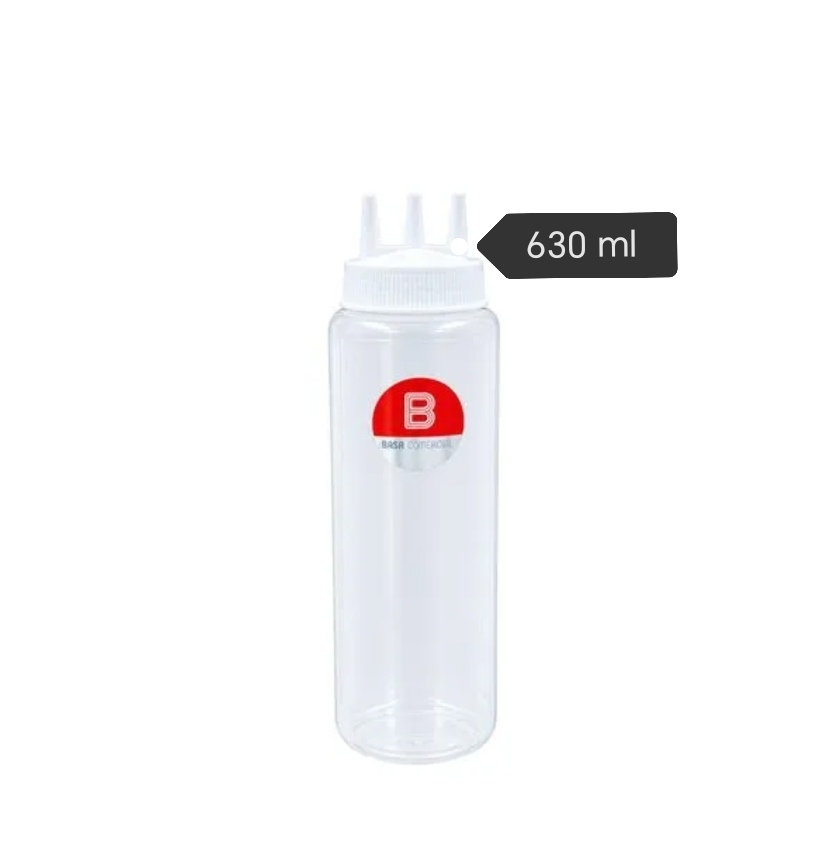 11023 ENVASE SALSERO COMERCIAL 3 PICOS 630 ML BASA
