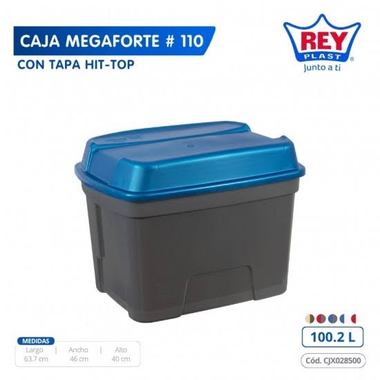 CAJA MEGAFORTE 110 CON TAPA HI TOP REY