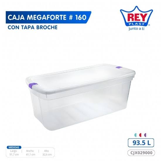 CAJA MEGAFORTE 160 CON TAPA BROCHE REY