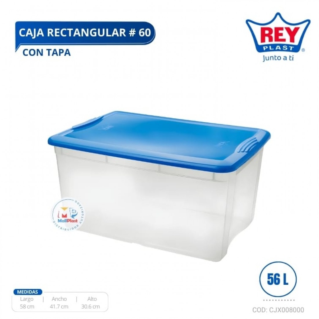CAJA RECTANGULAR 60 CON TAPA REY