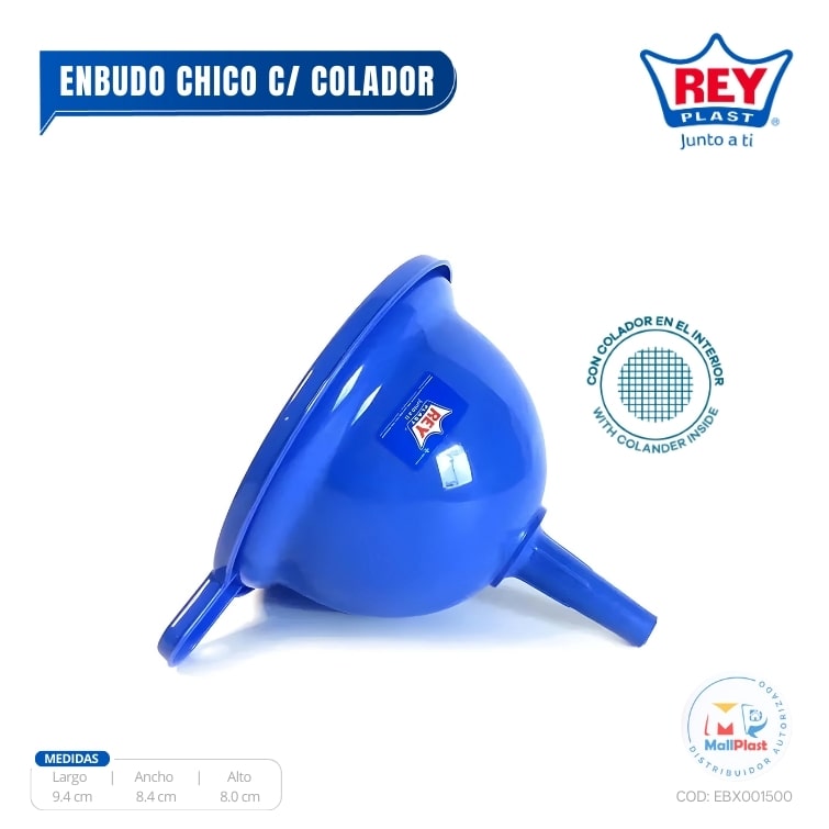 EMBUDO CHICO CON COLADOR REY