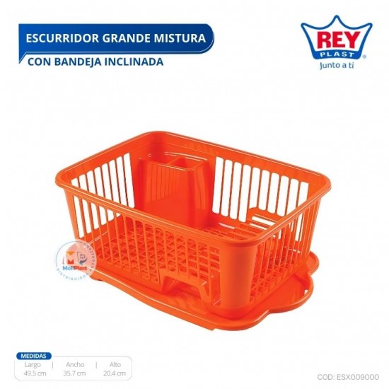 ESCURRIDOR GRANDE MISTURA CON BANDEJA INCLINADA REY