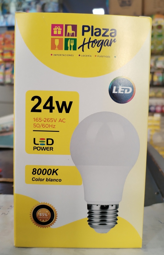 FOCO 24 WATTS MODELO BOMBIN PLAZA HOGAR