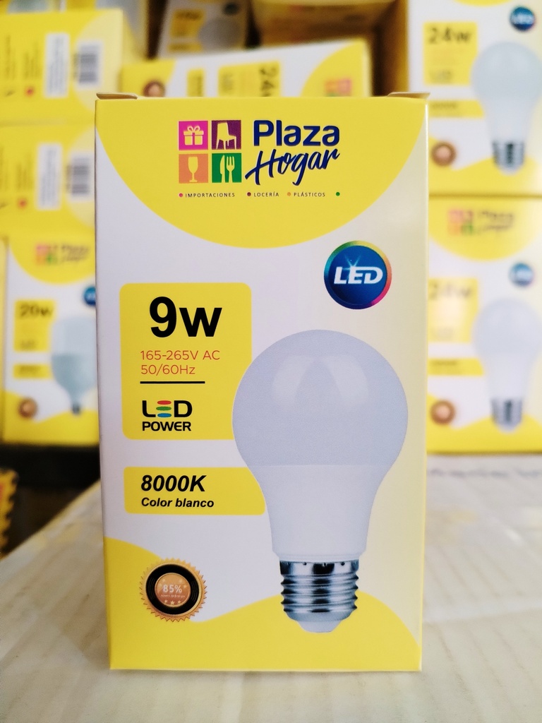 FOCO 9 WATTS MODELO BOMBIN PLAZA HOGAR