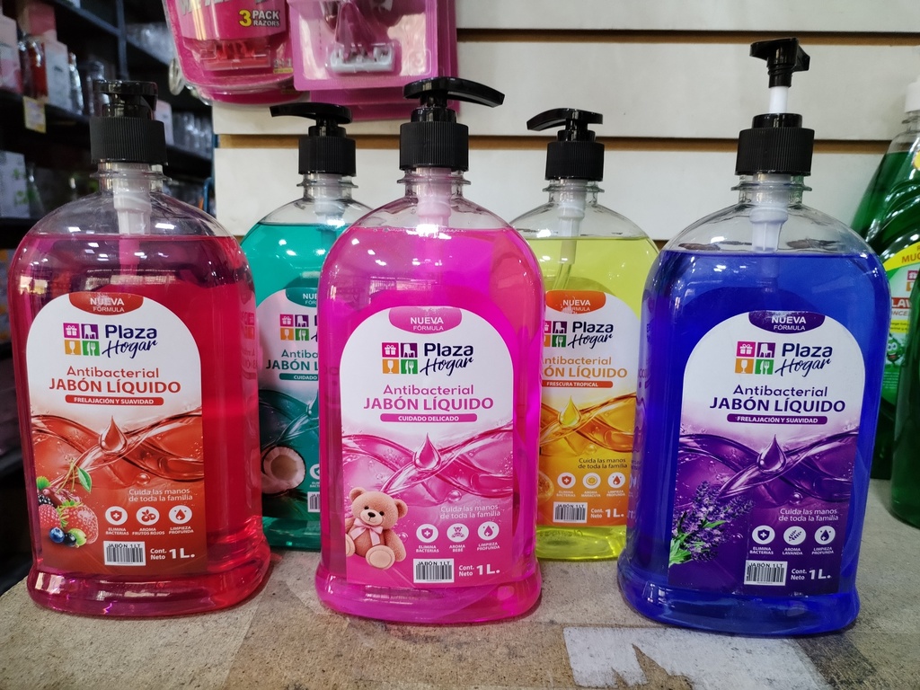 JABON LIQUIDO 1 LT CON DISPENSADOR PLAZA HOGAR