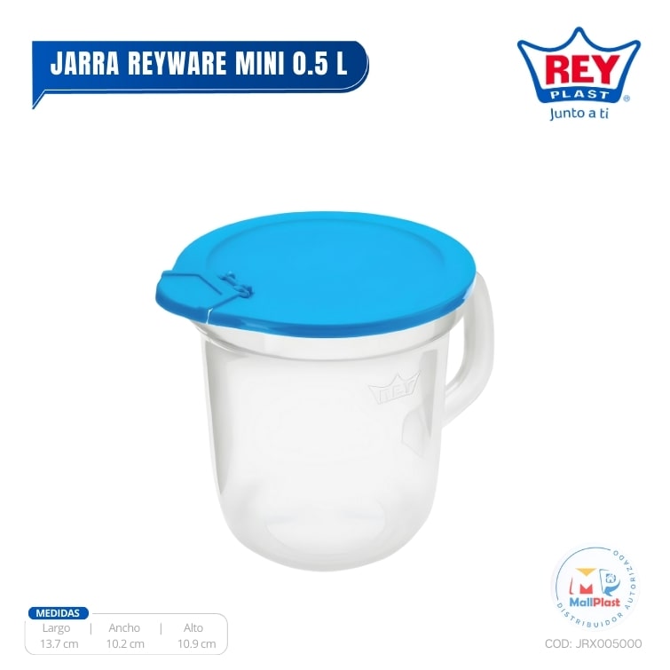 JARRA REYWARE MINI 0.50 LTS CON TAPA REY