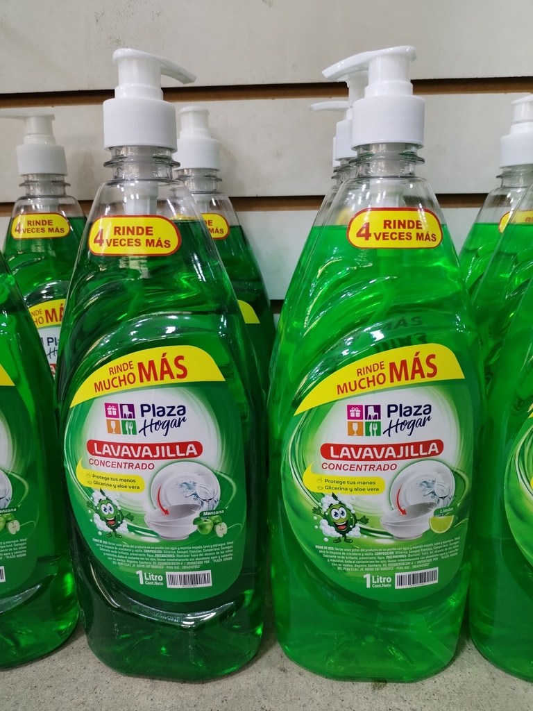 LAVAVAJILLA LIQUIDA 1 LT PLAZA HOGAR