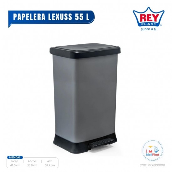PAPELERA LEXUSS 55L REY