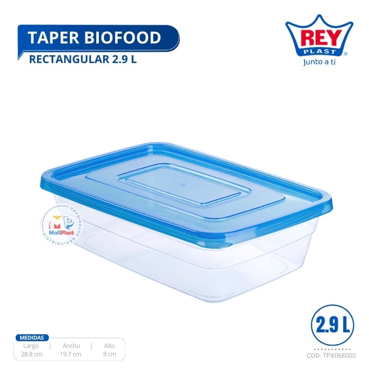 TAPER BIOFOOD RECTANGULAR 2.90 LTS REY