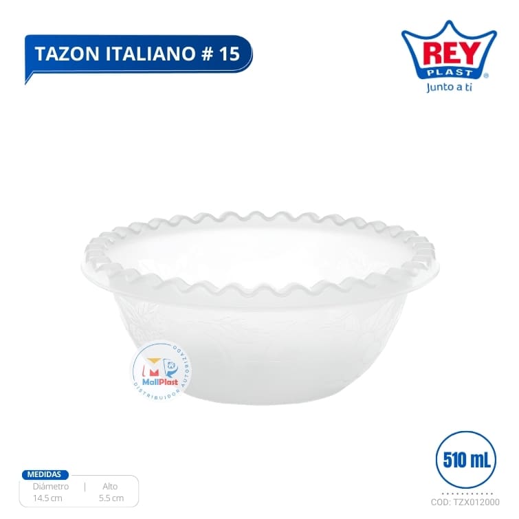 TAZON ITALIANO 15 SIN TAPA REY