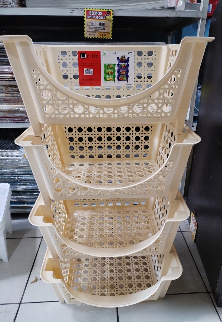 VERDULERO CON RUEDA PACK X 4 PZAS UTILIT