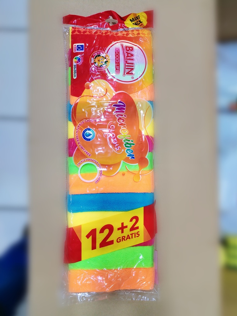 BJ26-04 SET X 14 PCS PAÑO 30X30 CM PLAZA HOGAR