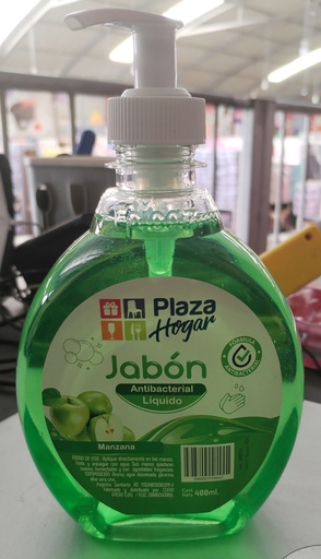 [4250] JABON LIQUIDO 400 ML PLAZA HOGAR
